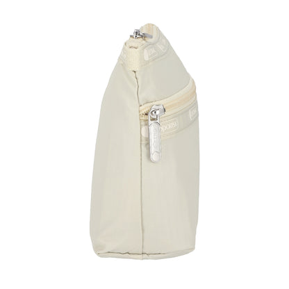 COSMETIC CLUTCH 雙層拉鍊化妝包 - 奶油米