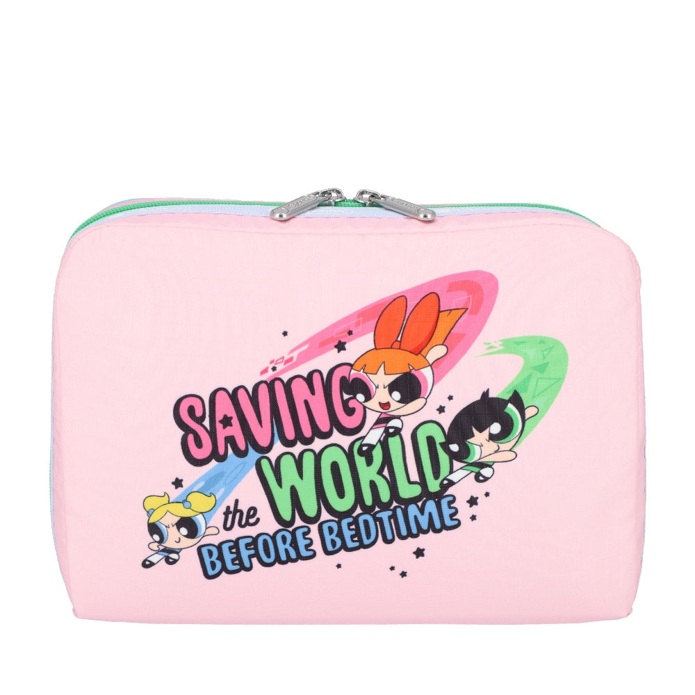 EXTRA LARGE RECTANGULAR COSMETIC 加大型化妝包 - 飛天小女警