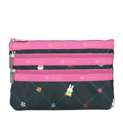 3-ZIP COSMETIC 三層拉鍊化妝包 - MIFFY 果漾花語