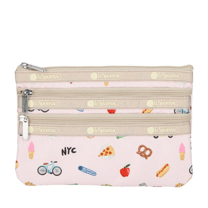 3-ZIP COSMETIC 三層拉鍊化妝包 - 紐約印象