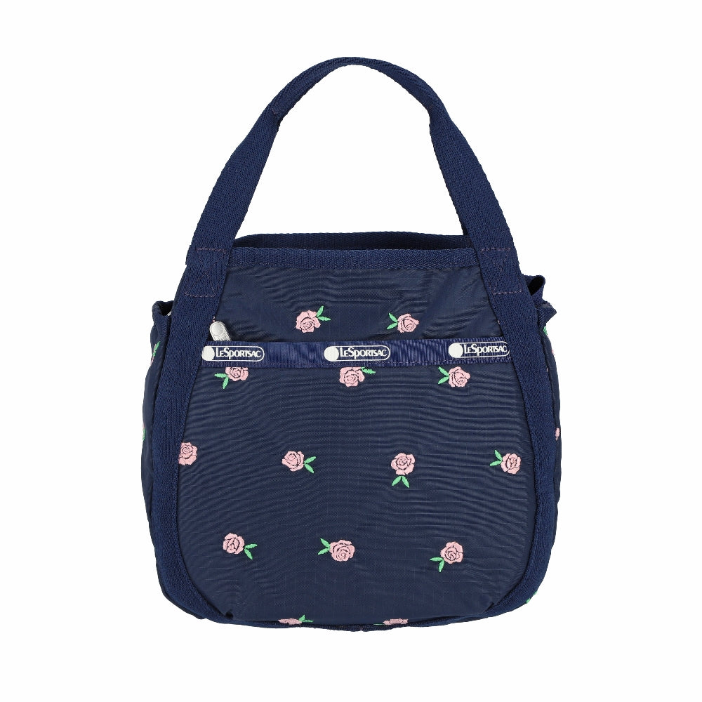 SMALL JENNI 斜背手提兩用包 - 薔薇刺繡