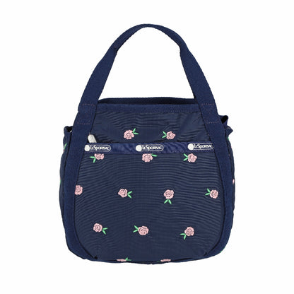SMALL JENNI 斜背手提兩用包 - 薔薇刺繡