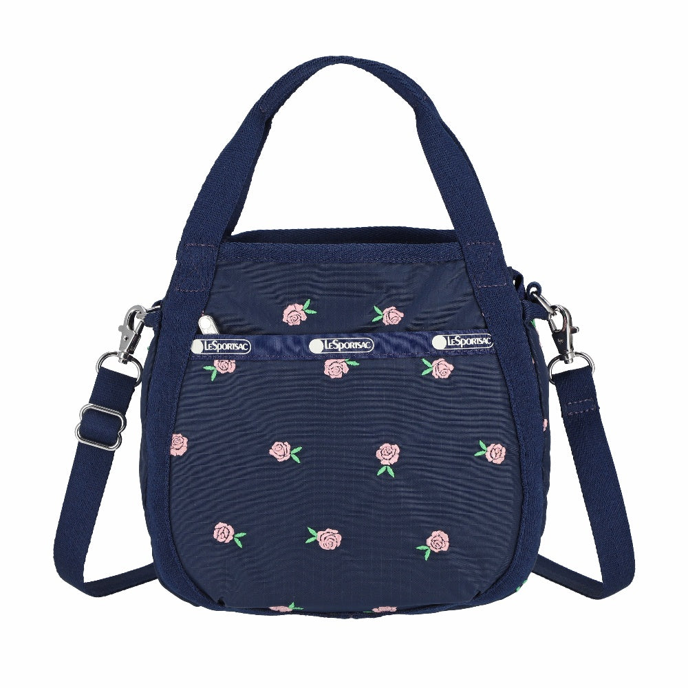 SMALL JENNI 斜背手提兩用包 - 薔薇刺繡