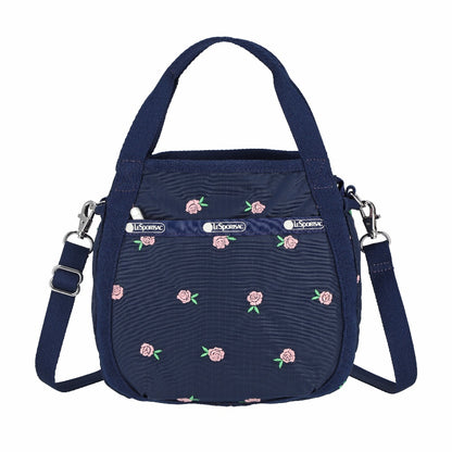 SMALL JENNI 斜背手提兩用包 - 薔薇刺繡