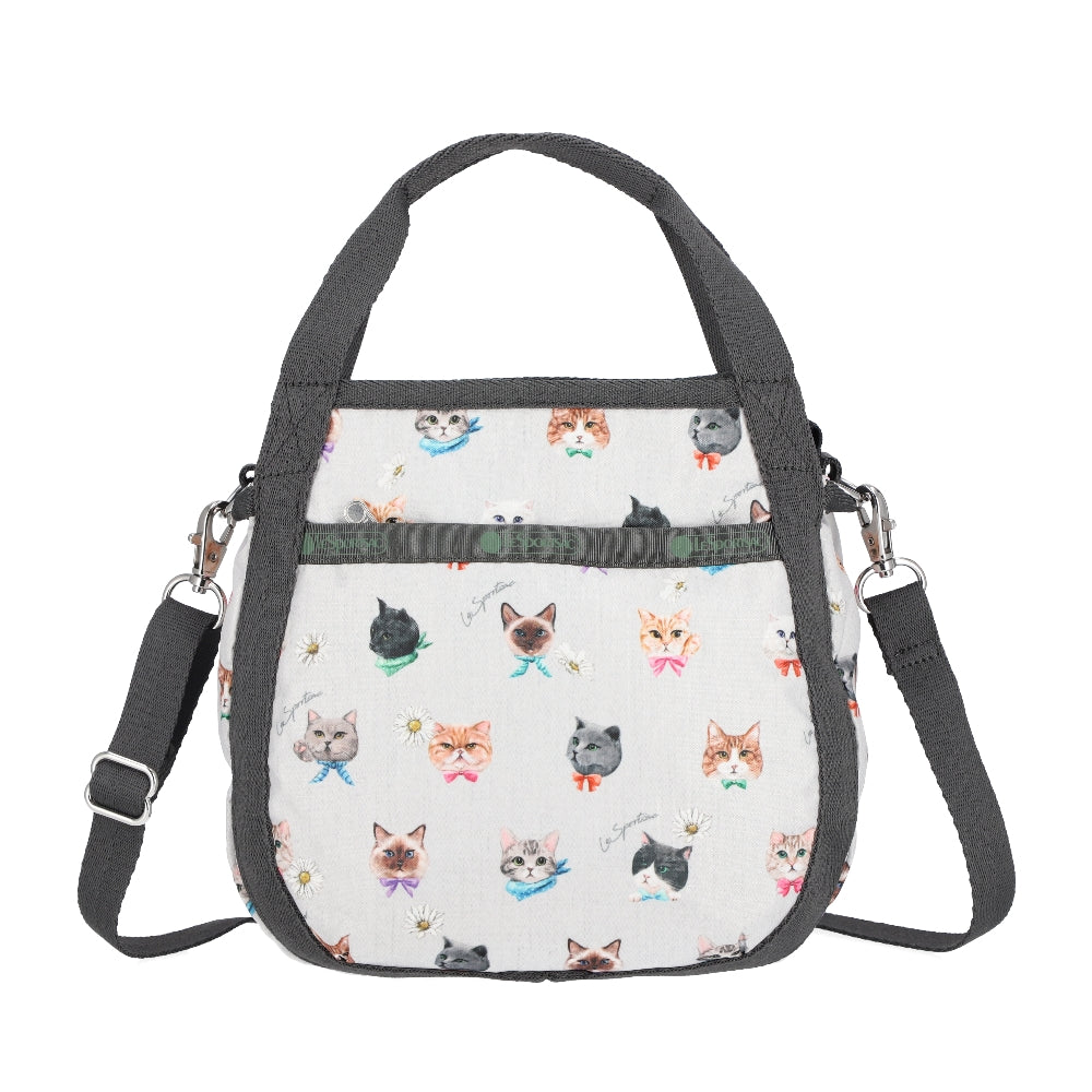 SMALL JENNI 斜背手提兩用包 - 俏皮貓咪
